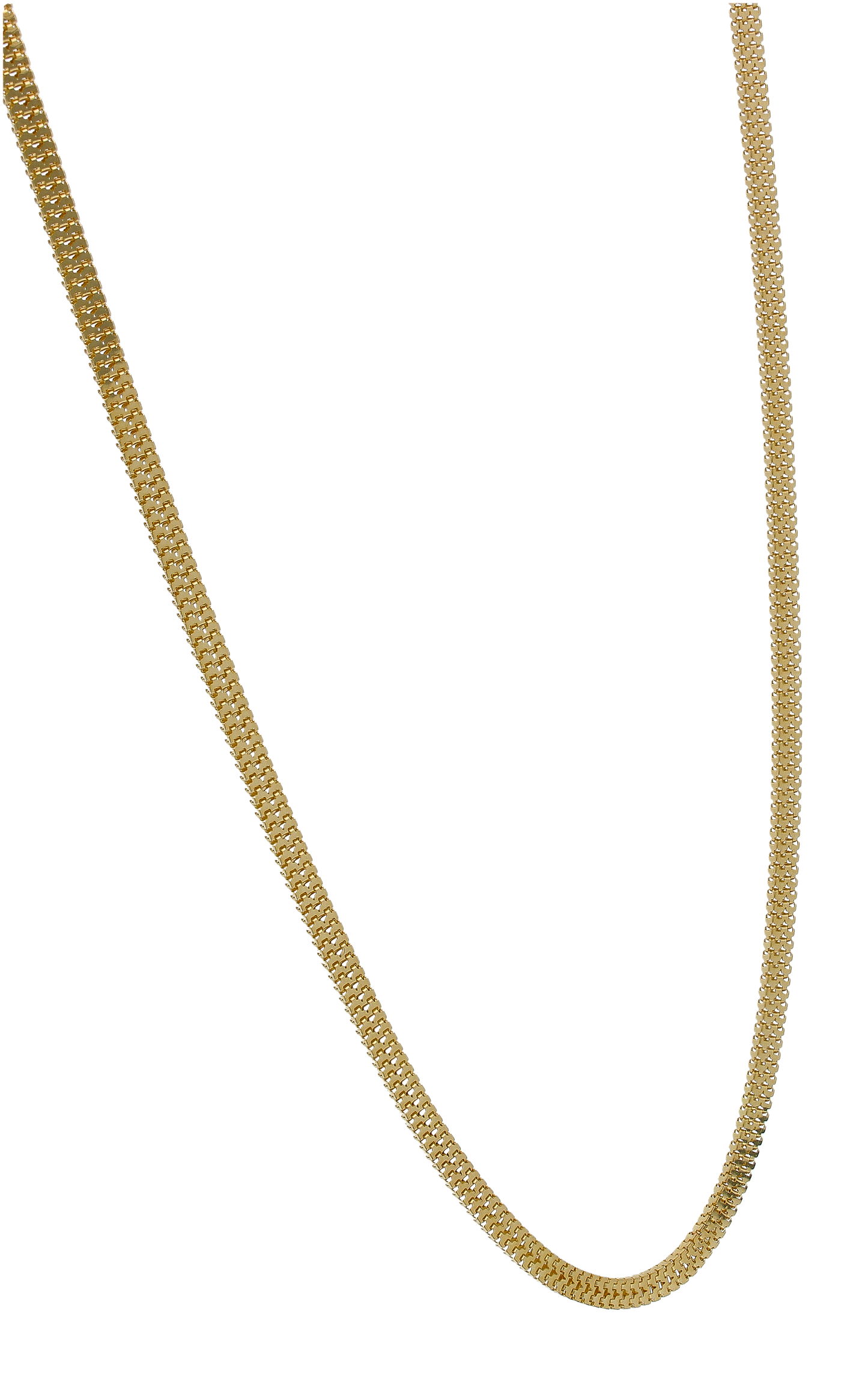 Gold 22 Inches Curb Chain in 18KT - FKJCN18KU6311