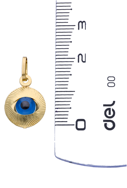 Gold Evil Eye Pendant 18KT - FKJPND18KU6289