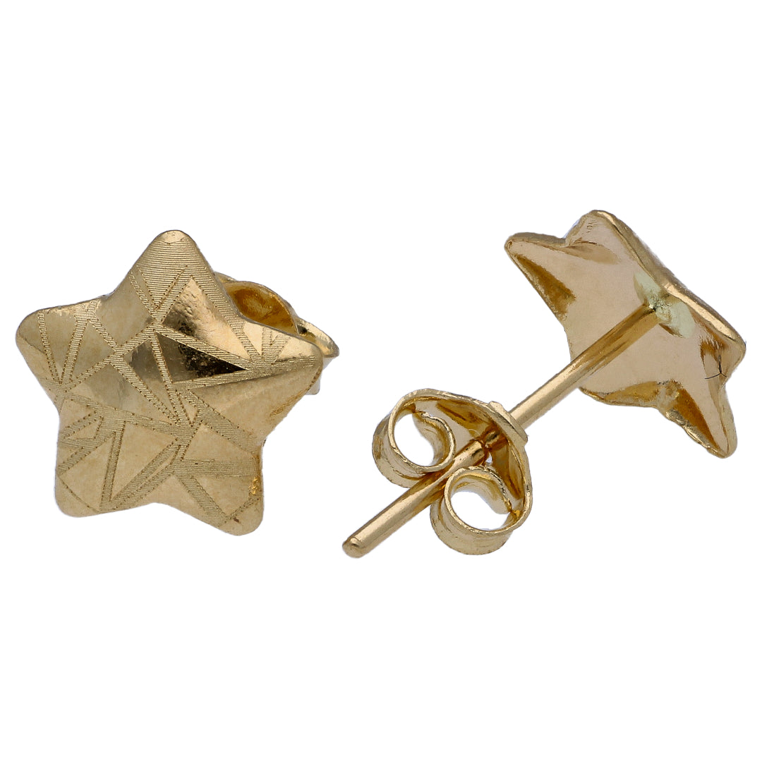 Gold Star Shaped Pendant Set 18KT - FKJNKLST18KU6519