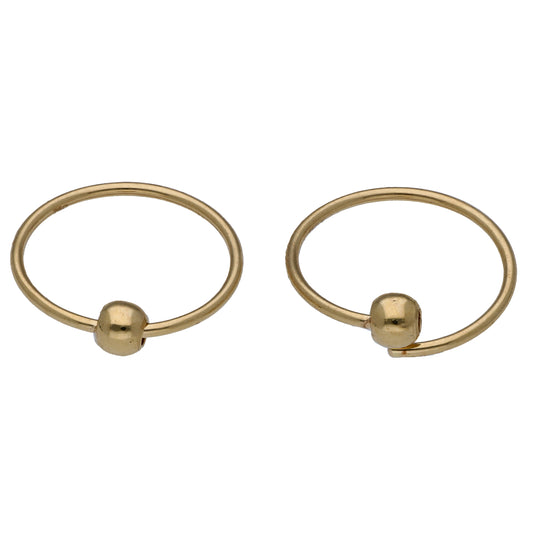 Gold Ring Shaped Earrings 18KT - FKJERN18KU6463