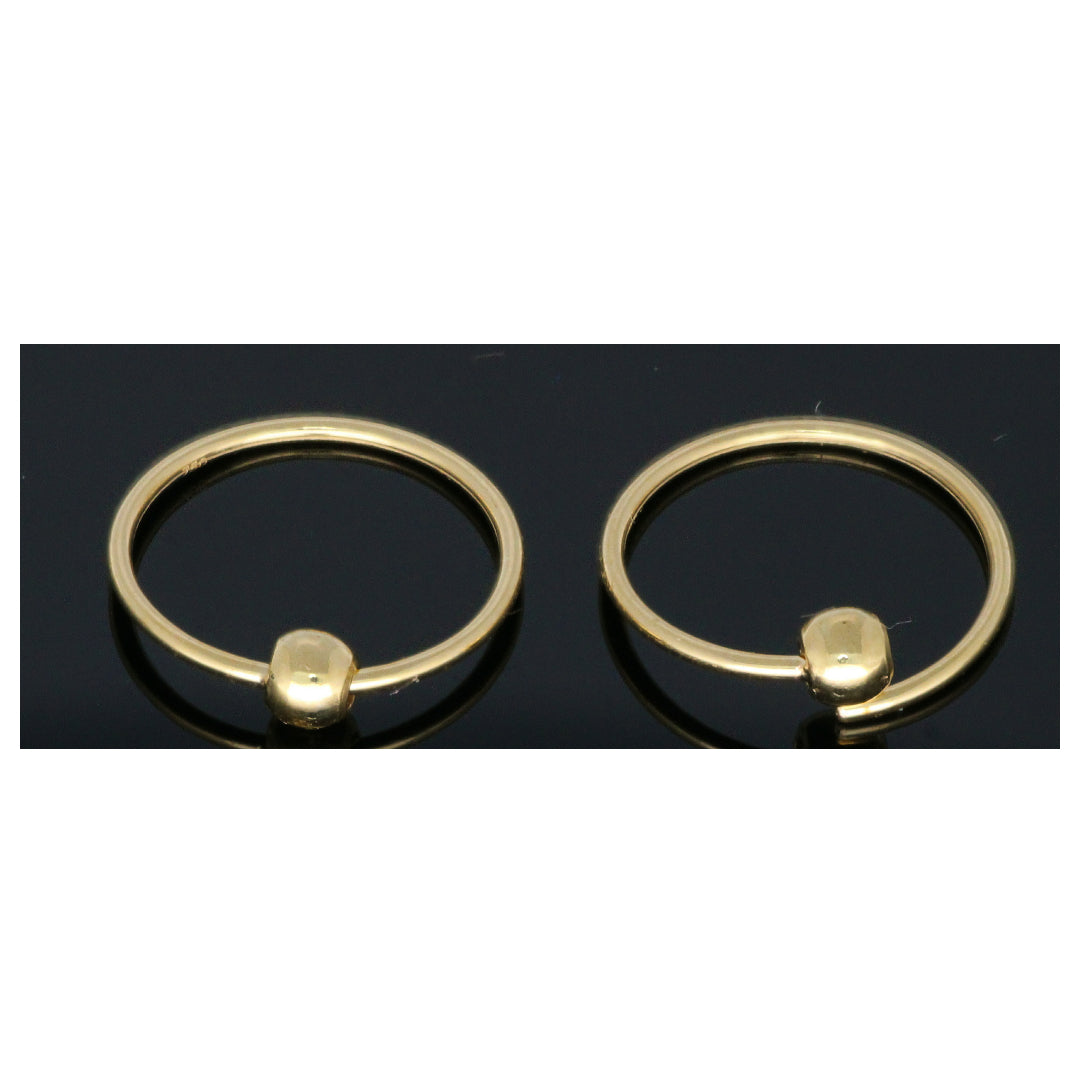 Gold Ring Shaped Earrings 18KT - FKJERN18KU6463