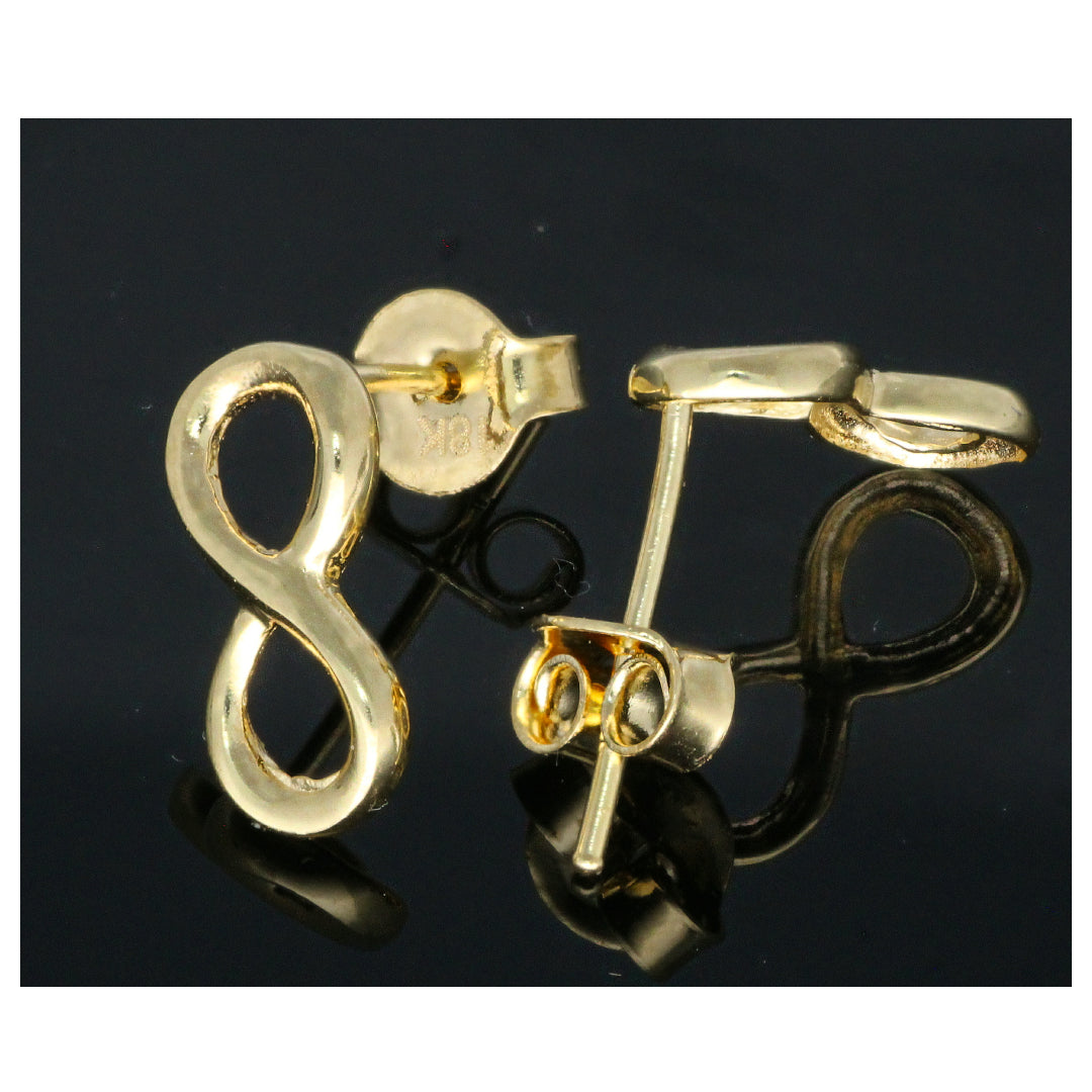 Gold Infinity Shaped Earrings 18KT - FKJERN18KU6456