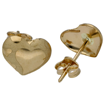 Gold Heart Shaped Pendant Set 18KT - FKJNKLST18KU6498