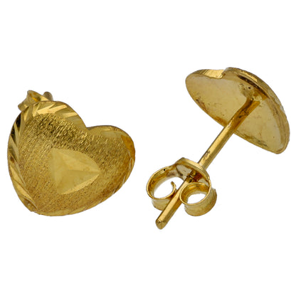 Gold Heart Shaped Pendant Set 18KT - FKJNKLST18KU6499