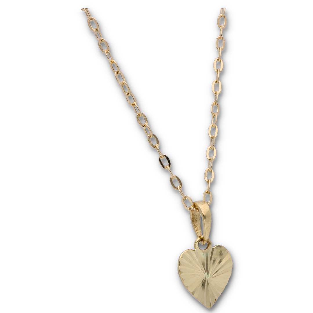 Gold Necklace (Chain with Gold Heart Shaped Pendant) 18KT - FKJNKL18KU6123