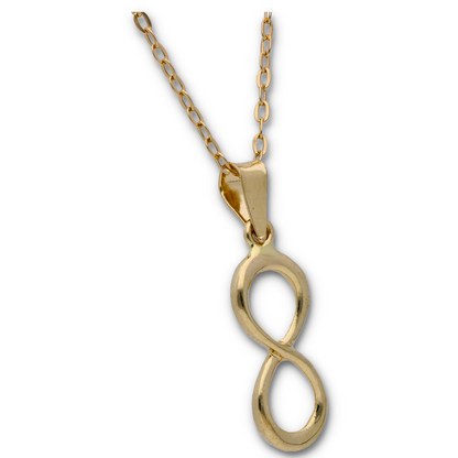 Gold Necklace (Chain with Gold Infinity Shaped Pendant) 18KT - FKJNKL18KU6127