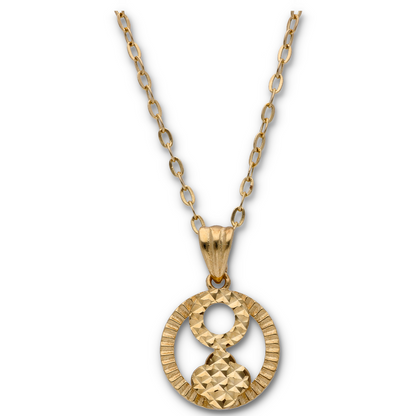 Gold Necklace (Chain with Gold Pendant) 18KT - FKJNKL18KU6125