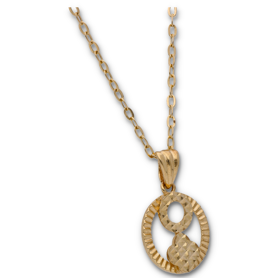 Gold Necklace (Chain with Gold Pendant) 18KT - FKJNKL18KU6125