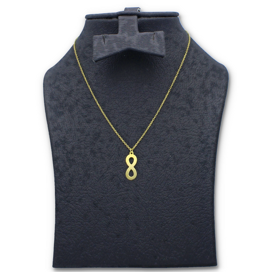 Gold Necklace (Chain with Gold Infinity Shaped Pendant) 18KT - FKJNKL18KU6130