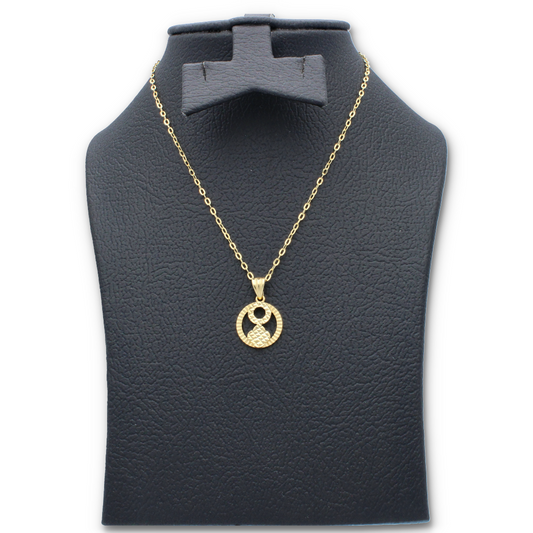 Gold Necklace (Chain with Gold Pendant) 18KT - FKJNKL18KU6125