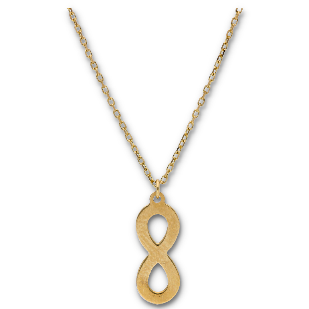 Gold Necklace (Chain with Gold Infinity Shaped Pendant) 18KT - FKJNKL18KU6130