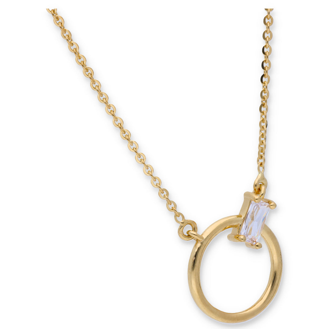 Gold Necklace (Ring Pendant) 18KT - FKJNKL18KU6325