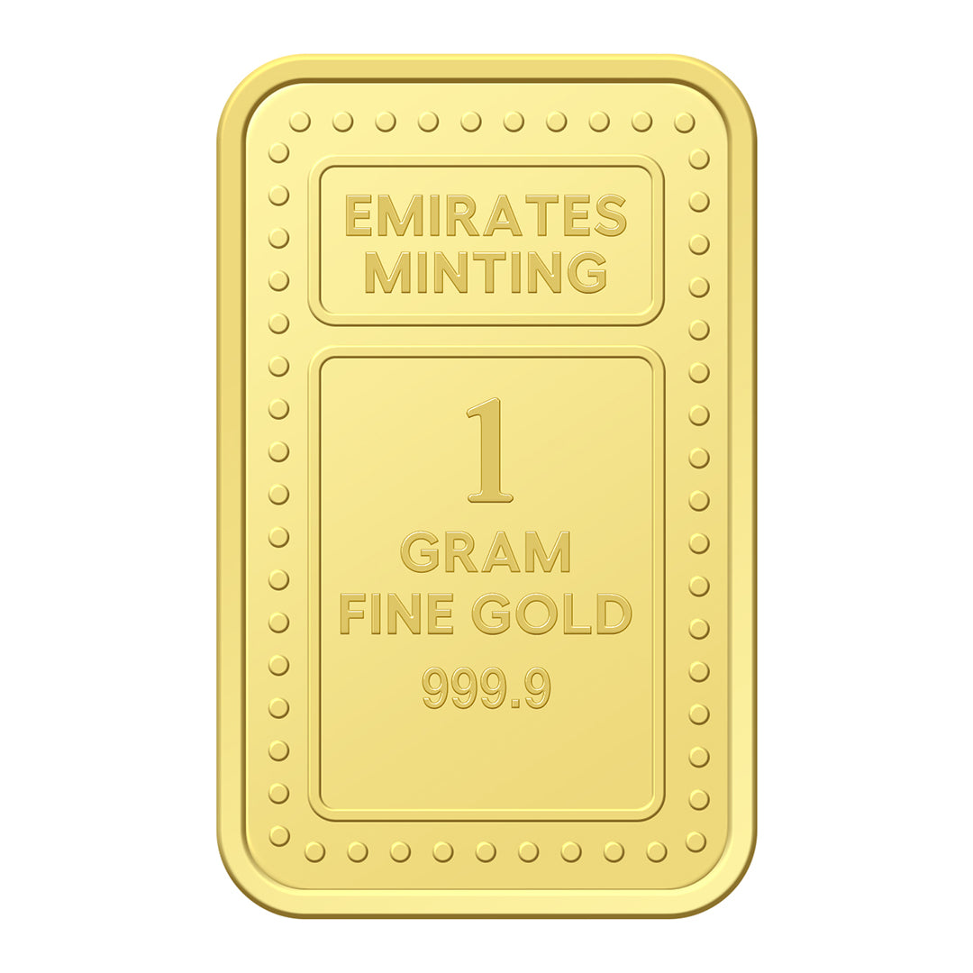 Emirates Minting 1 Gram 999.9 Purity Gold Bar - FKJGBR24K2247