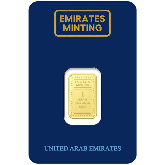 Emirates Minting 1 Gram 999.9 Purity Gold Bar - FKJGBR24K2247
