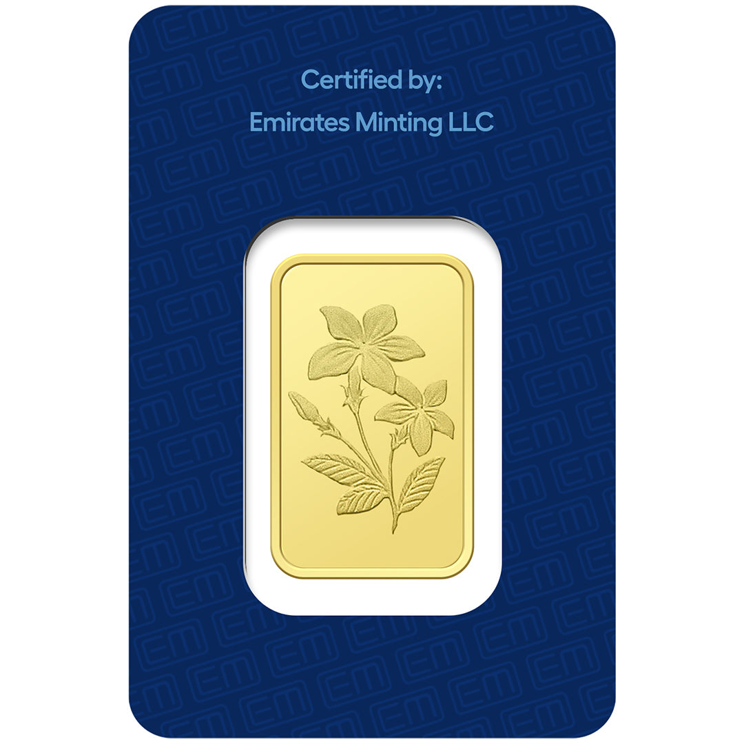 Emirates Minting 1 Ounce 999.9 Purity Gold Bar -FKJGBR24K2256