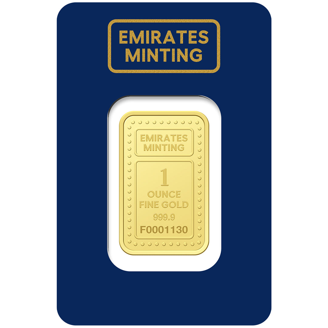 Emirates Minting 1 Ounce 999.9 Purity Gold Bar -FKJGBR24K2256