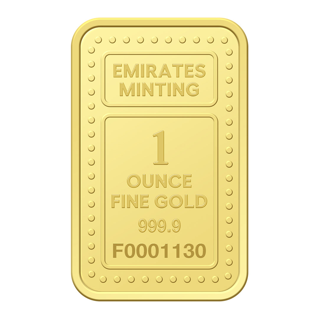 Emirates Minting 1 Ounce 999.9 Purity Gold Bar -FKJGBR24K2256