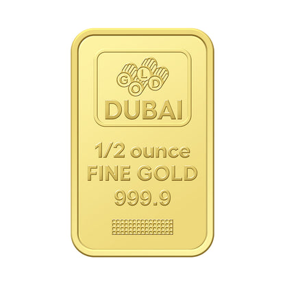 Dubai 0.5 Ounce Pure 999.9 Fine Gold Bar - FKJGBR24K2283