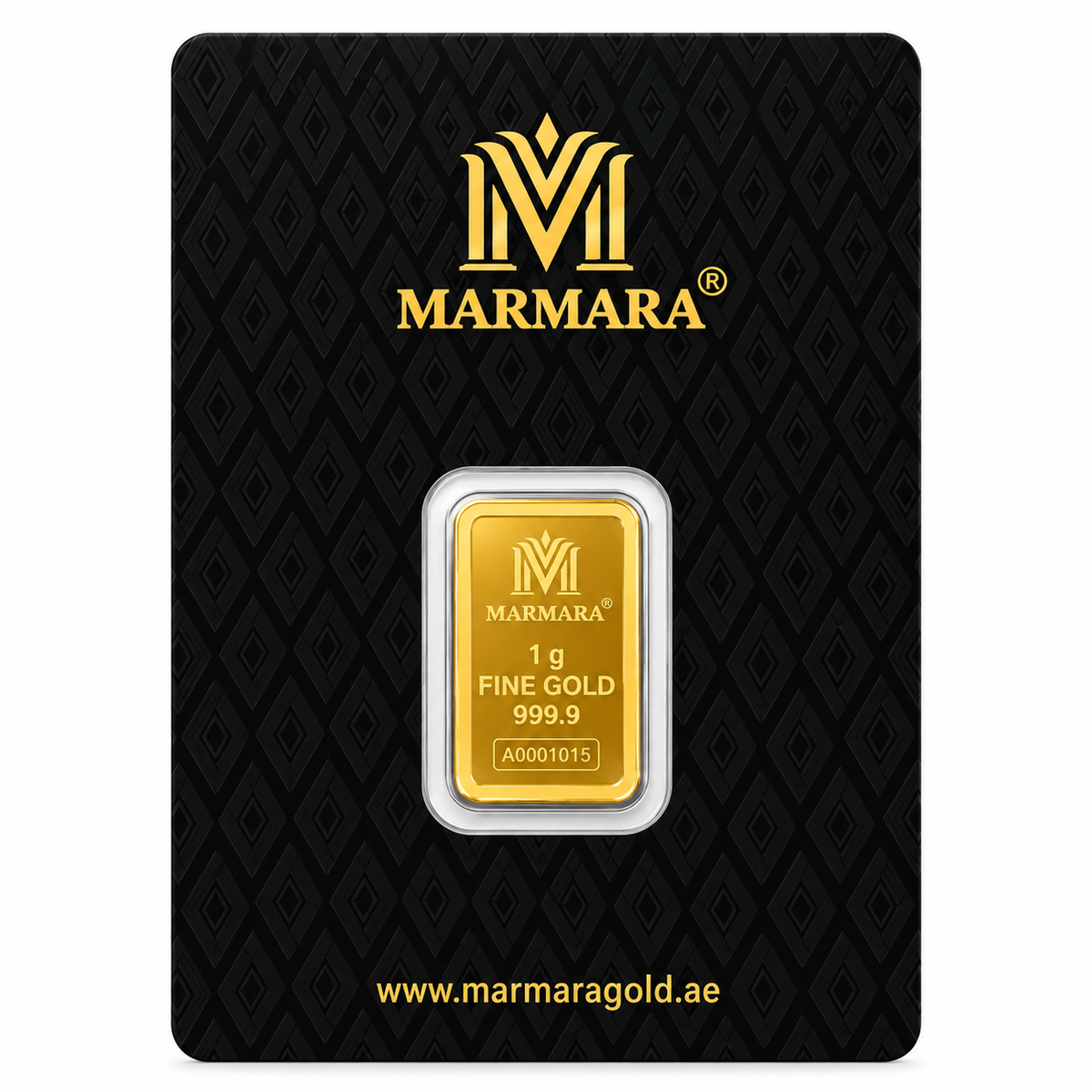 MARMARA 1 Gram Gold Bar 24KT 999.9 Purity - FKJGBR24K7064