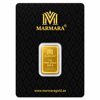 MARMARA 1 Gram Gold Bar 24KT 999.9 Purity - FKJGBR24K7064