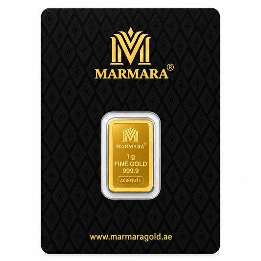 MARMARA 1 Gram Gold Bar 24KT 999.9 Purity - FKJGBR24K7064