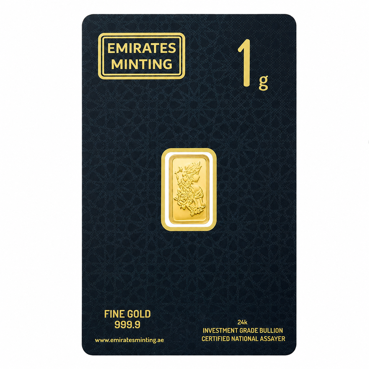 Emirates Minting 1 Gram Flower Girl Gold Bar 24KT 999.9 Purity - FKJGBR24K6798