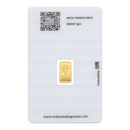 BTC 1 Gram Allah Noor Gold Bar 24KT - FKJGBR24K6603