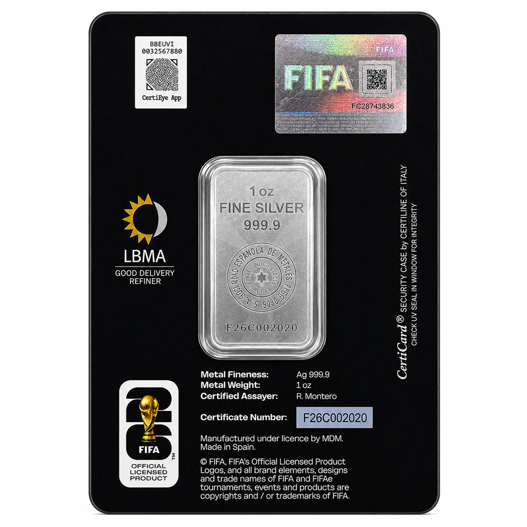 FIFA World Cup 26 1 Ounce Silver Bar - FKJGBRSL6957
