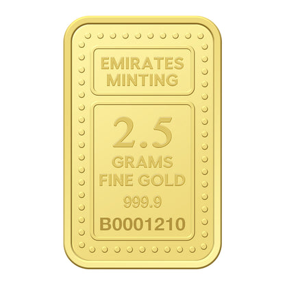 الإمارات لسك العملة 2.5 جرام عيار 999.9 سبيكة ذهب - FKJGBR24K2248