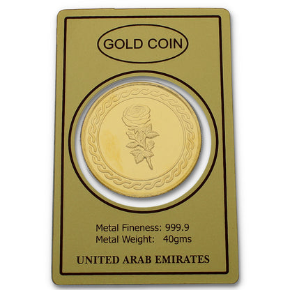 Gold 40 Grams Coin 24KT 999.9 Purity - FKJCON24K2277