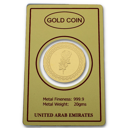 Gold 20 Grams Coin 24KT 999.9 Purity - FKJCON24K2275