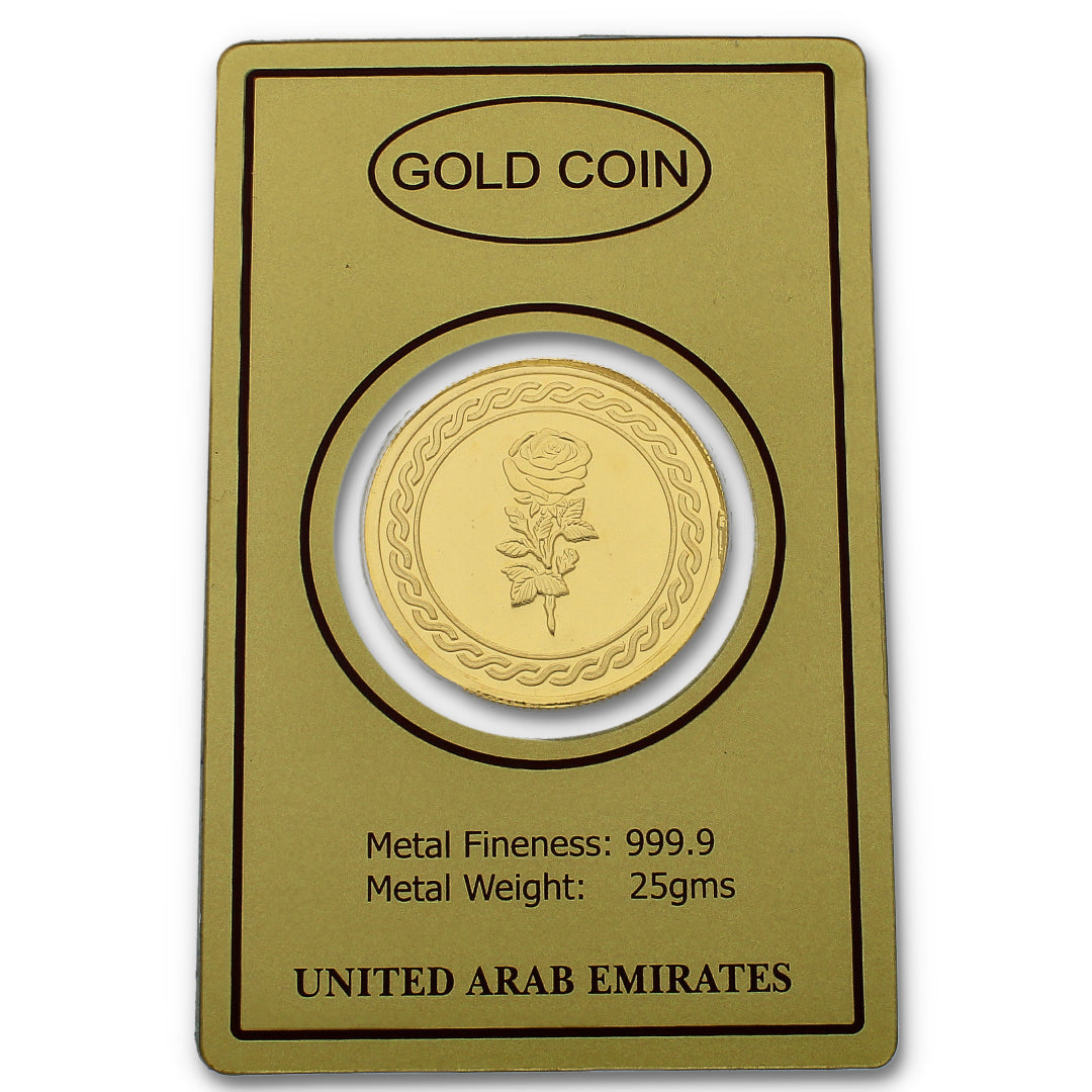 Gold 25 Grams Coin 24KT 999.9 Purity - FKJCON24K2276