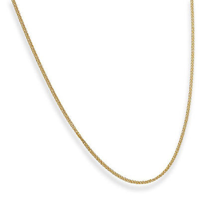 Gold 18 Inches Wheat Chain in 18KT - FKJCN18KU6557