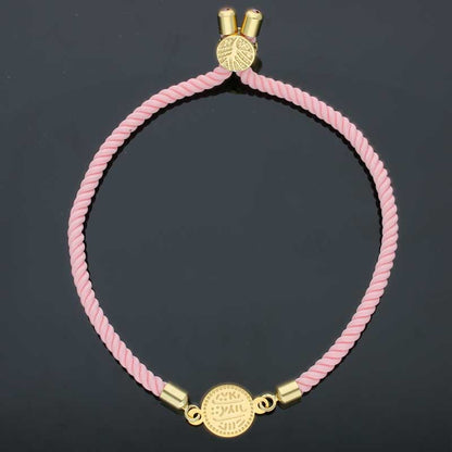 Gold Coin String Bracelet 21KT - FKJBRL21KU1061