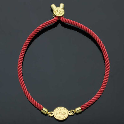 Gold Coin String Bracelet 21KT - FKJBRL21KU1061