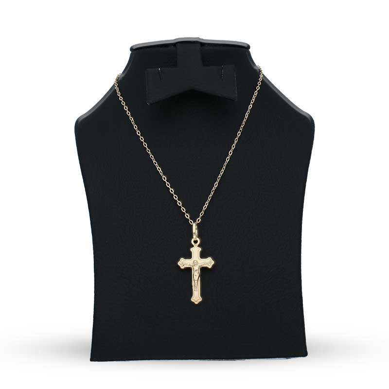 Gold Necklace (Chain with Cross Pendant) 18KT - FKJNKL18KU6221