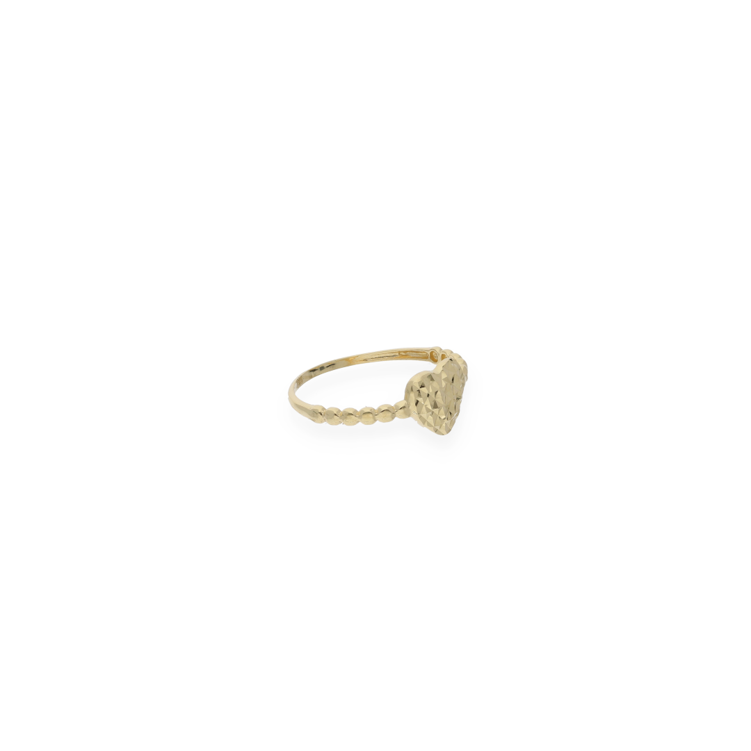 Gold Heart Shaped Ring 18KT - FKJRN18KU6136