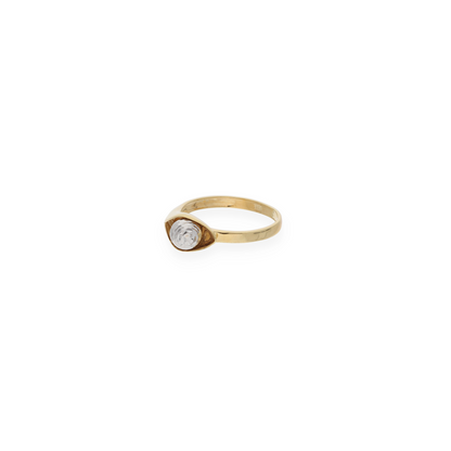 Gold Solitaire Ring 18KT - FKJRN18KU6137