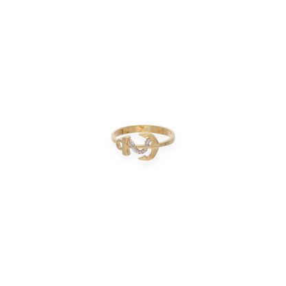 Gold Anchor Shaped Ring 18KT - FKJRN18KU6138