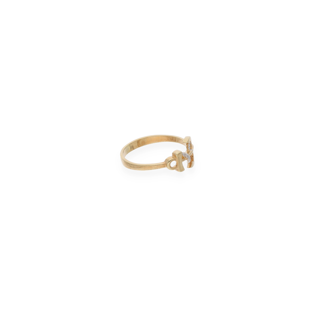 Gold Anchor Shaped Ring 18KT - FKJRN18KU6138