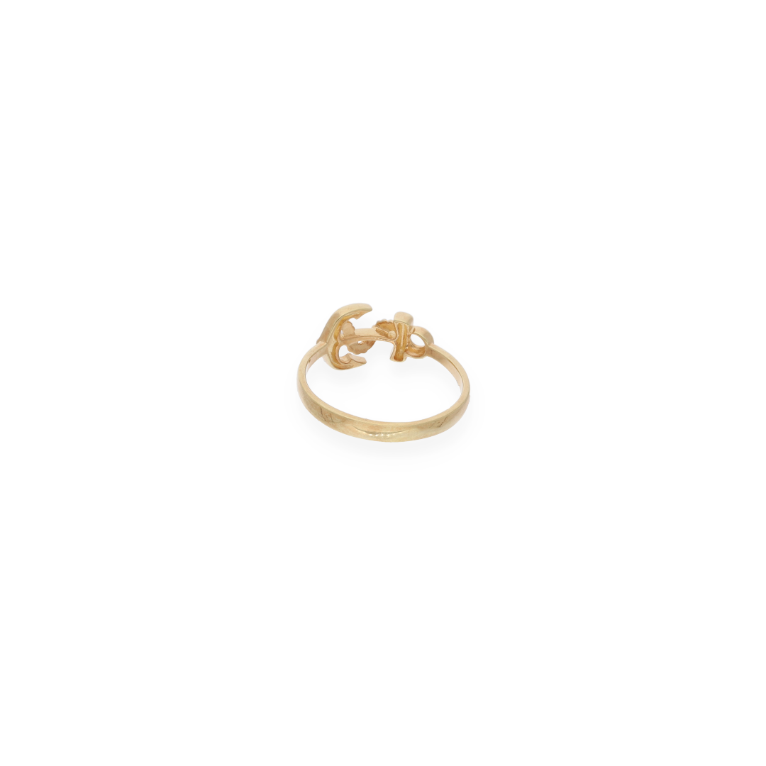 Gold Anchor Shaped Ring 18KT - FKJRN18KU6138