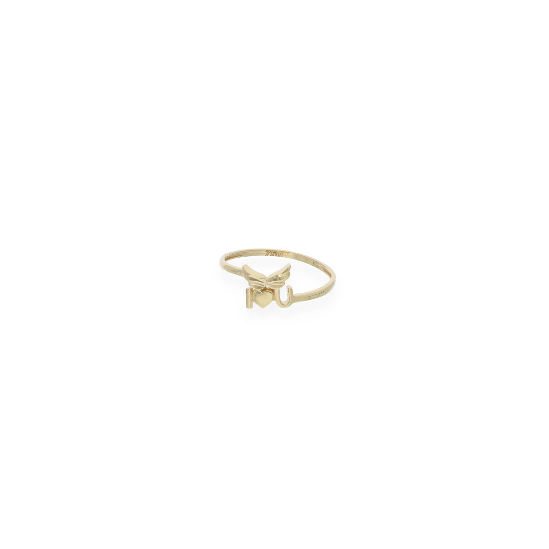 Gold Butterfly Shaped Ring 18KT - FKJRN18KU6139