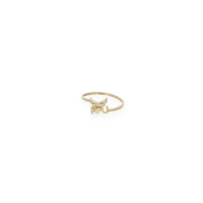 Gold Butterfly Shaped Ring 18KT - FKJRN18KU6139