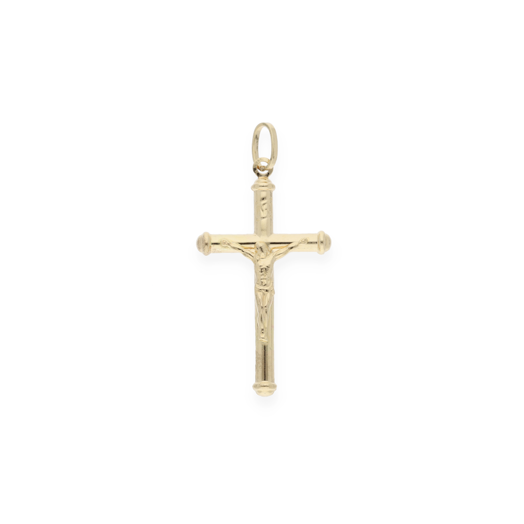 Gold Crucifix Pendant 18KT - FKJPND18KU6142