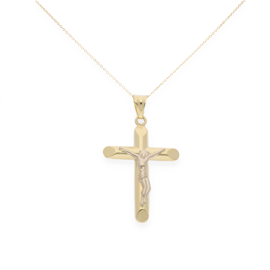 Gold Necklace (Chain with Crucifix Pendant) 18KT - FKJNKL18KU6141