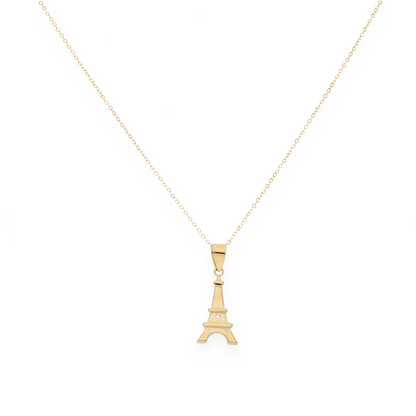 Gold Necklace (Chain with Eiffel Tower Pendant) 18KT - FKJNKL18KU6144