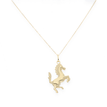 Gold Necklace (Chain with Horse Shaped Pendant) 18KT - FKJNKL18KU6220