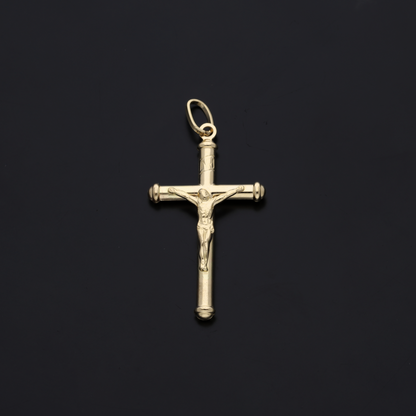 Gold Crucifix Pendant 18KT - FKJPND18KU6142