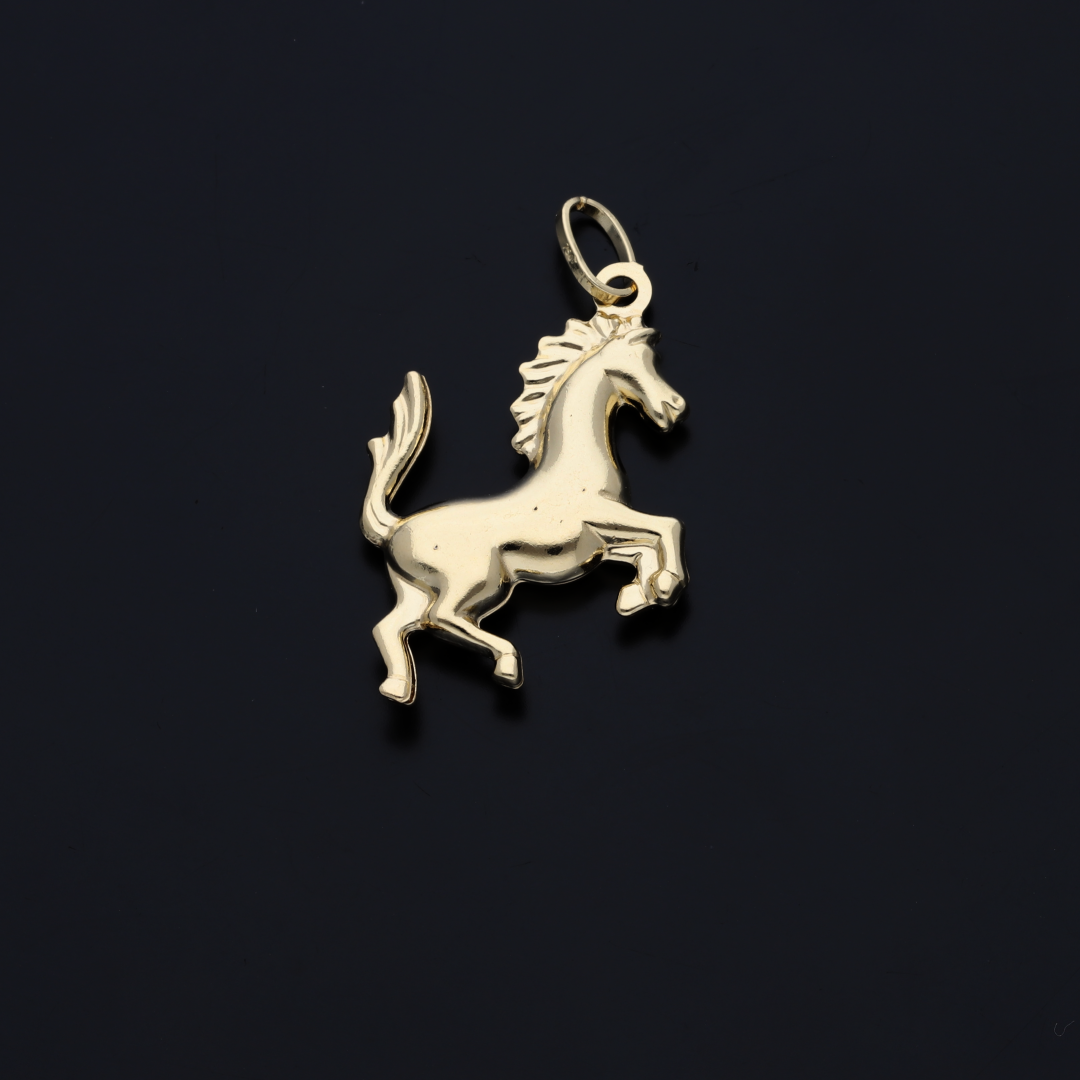 Gold Necklace (Chain with Horse Shaped Pendant) 18KT - FKJNKL18KU6145