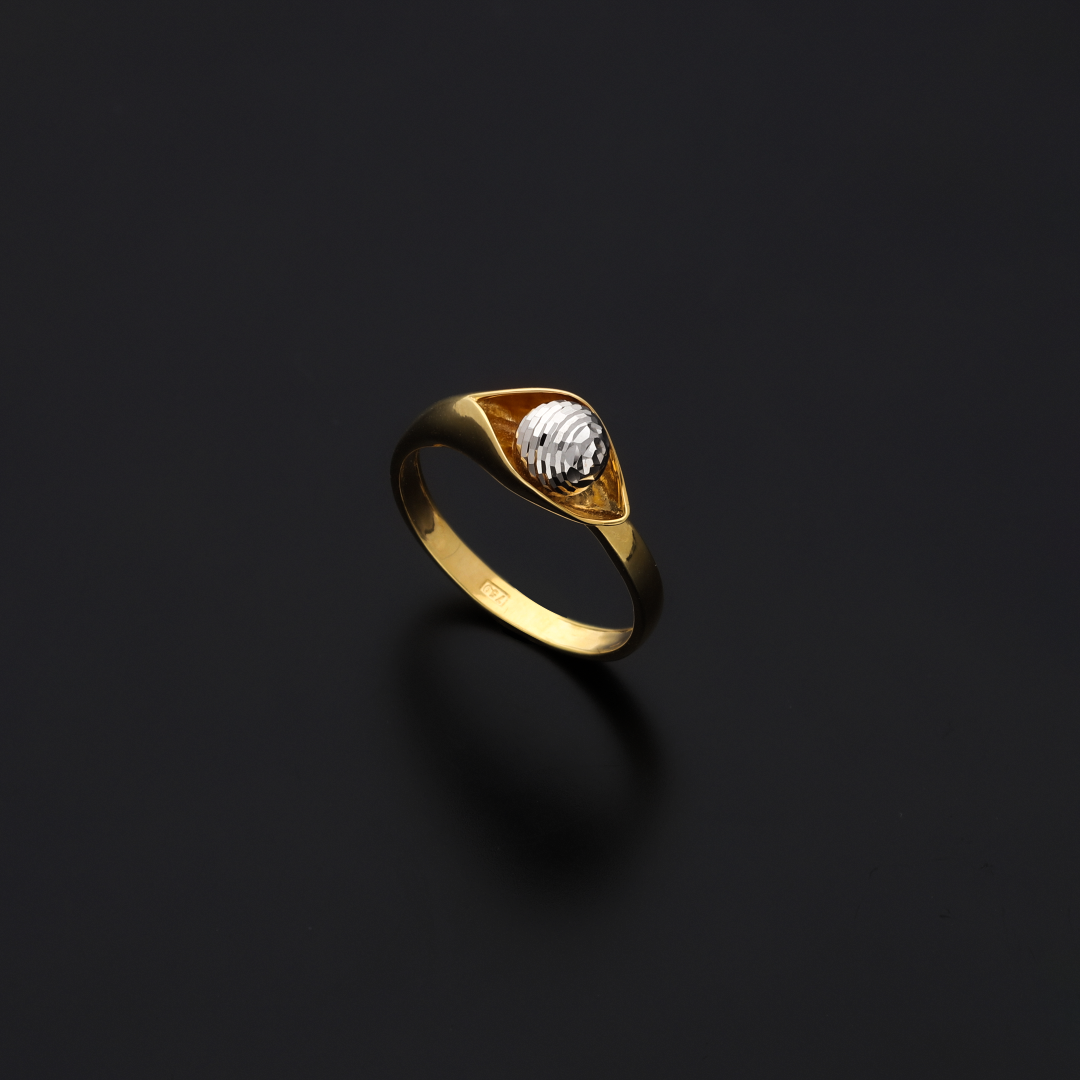 Gold Solitaire Ring 18KT - FKJRN18KU6137